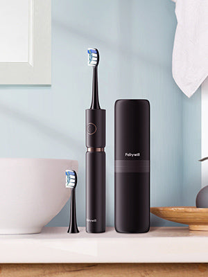 Fairywill Professional Electric Sonic Toothbrush Waterproof Powerful Fast Charging Smart Timer Replacement Heads Travel Case