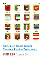 Albania Iron on Flag Patches Saw on Badges Patches for Clothing PT0001-3