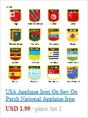 Albania Iron on Flag Patches Saw on Badges Patches for Clothing PT0001-3