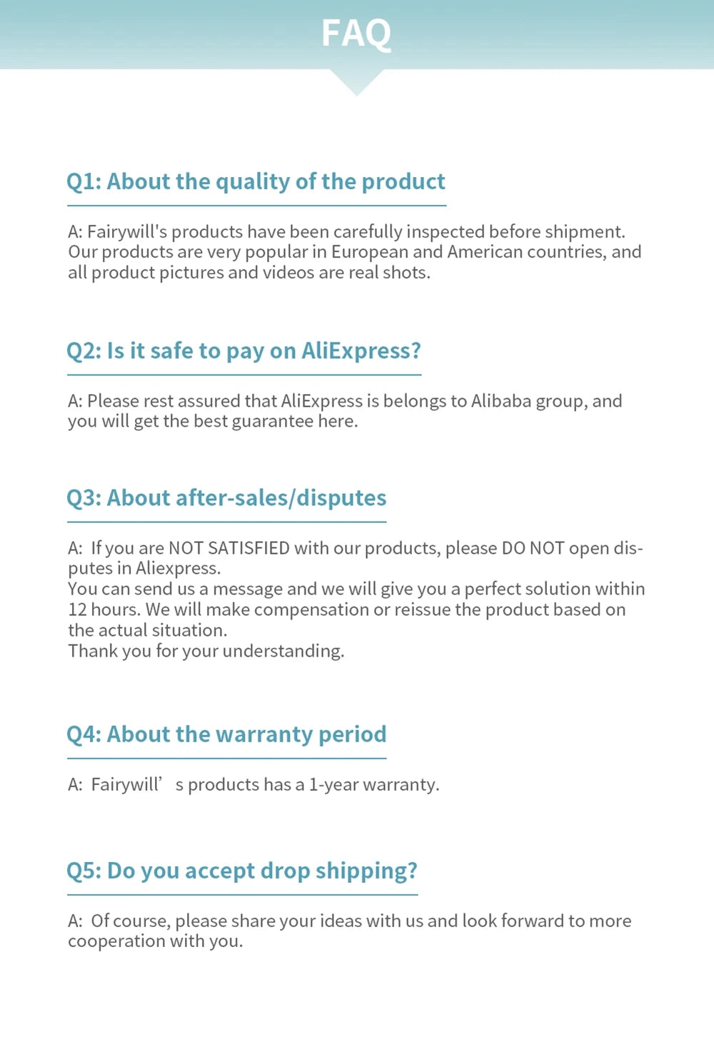 Fairywill Professional Electric Sonic Toothbrush Waterproof Powerful Fast Charging Smart Timer Replacement Heads Travel Case