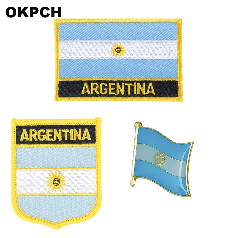 Albania Iron on Flag Patches Saw on Badges Patches for Clothing PT0001-3