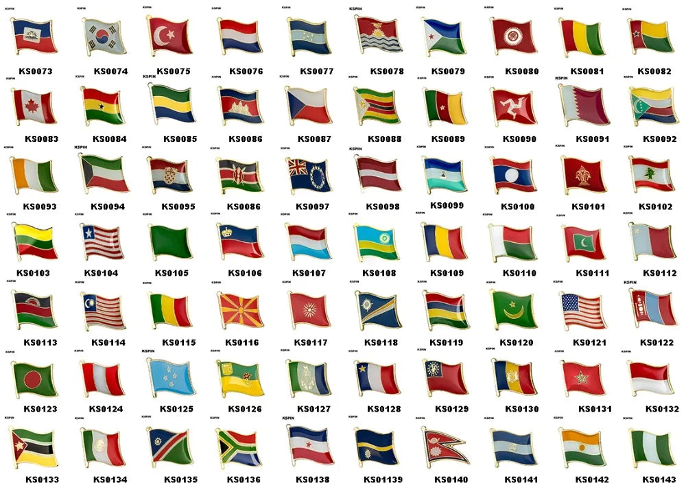 Flag Laple Pin Badge Brooch Albania Algeria Montenegro U.A.E. Oman Azerbaijan Ethiopia Ireland Estonia Andorra Austria Australia