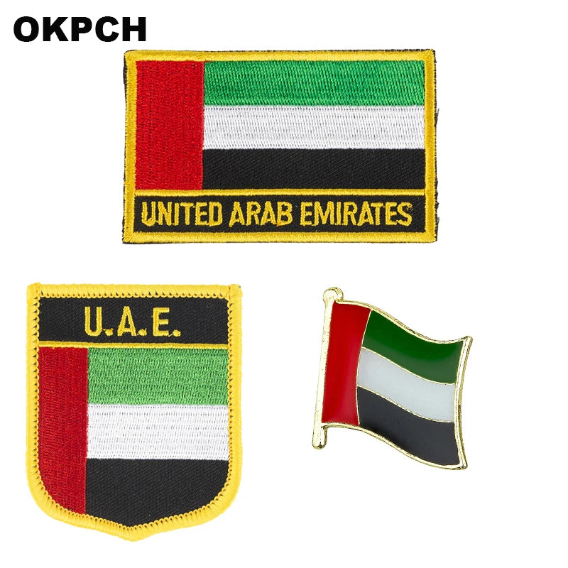 Albania Iron on Flag Patches Saw on Badges Patches for Clothing PT0001-3