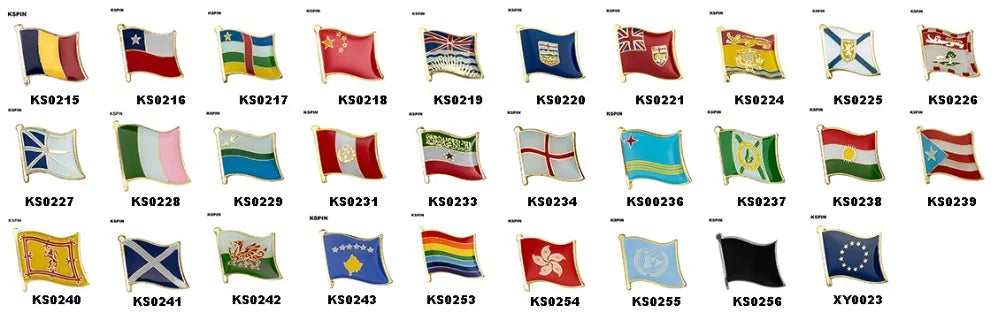Flag Laple Pin Badge Brooch Albania Algeria Montenegro U.A.E. Oman Azerbaijan Ethiopia Ireland Estonia Andorra Austria Australia