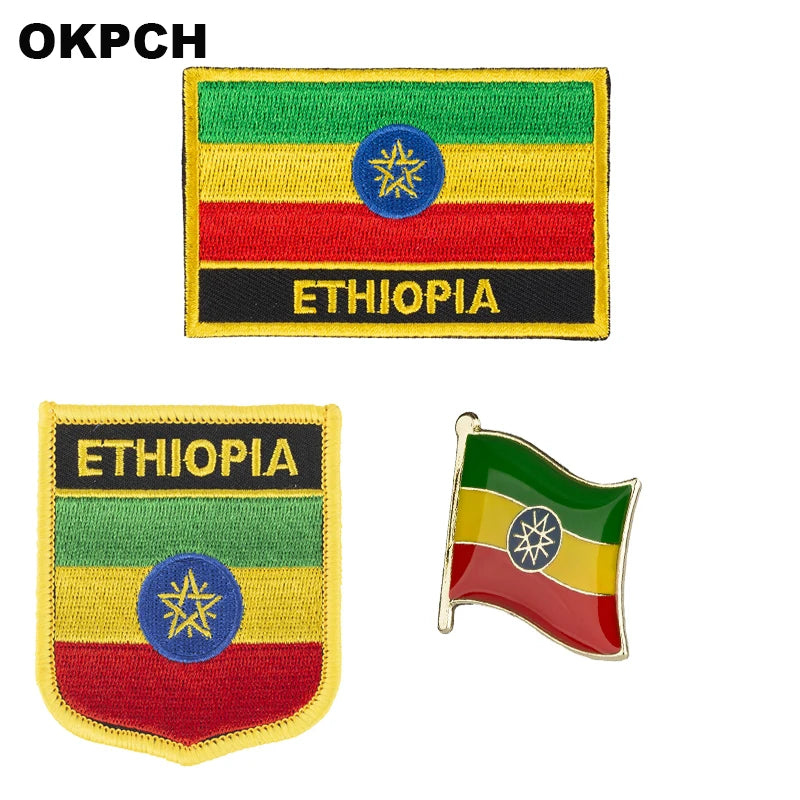 Albania Iron on Flag Patches Saw on Badges Patches for Clothing PT0001-3