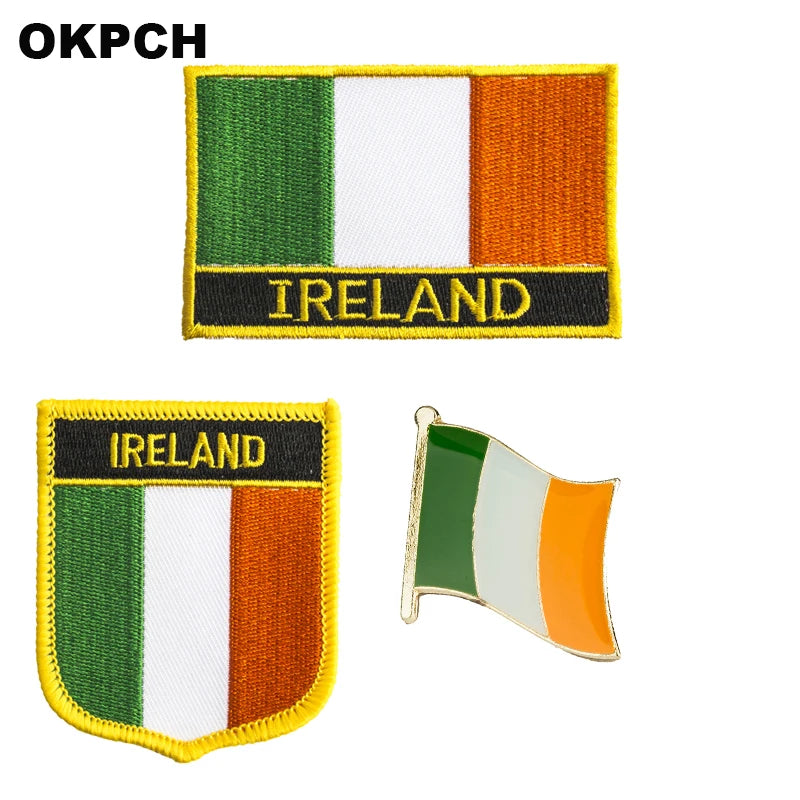 Albania Iron on Flag Patches Saw on Badges Patches for Clothing PT0001-3