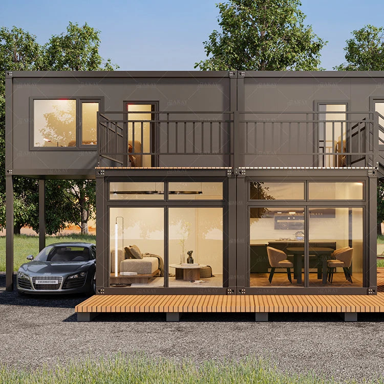 2 Storey Shipping Container Homes 20ft 40 Ft Luxury Prefa Container Office Modern House Hotel