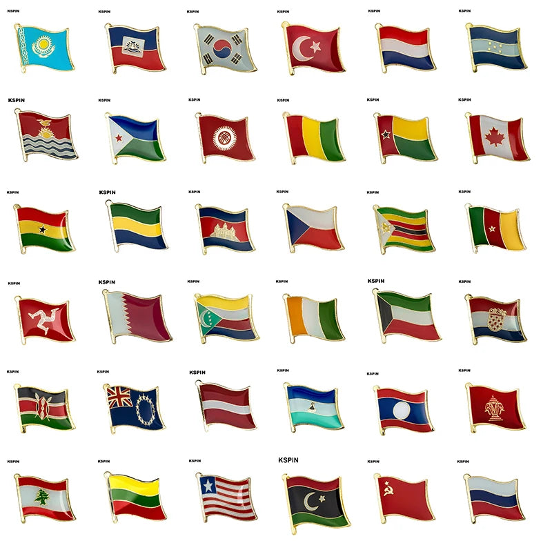 Flag Laple Pin Badge Brooch Albania Algeria Montenegro U.A.E. Oman Azerbaijan Ethiopia Ireland Estonia Andorra Austria Australia
