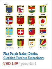 Albania Iron on Flag Patches Saw on Badges Patches for Clothing PT0001-3