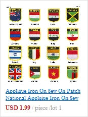 Albania Iron on Flag Patches Saw on Badges Patches for Clothing PT0001-3