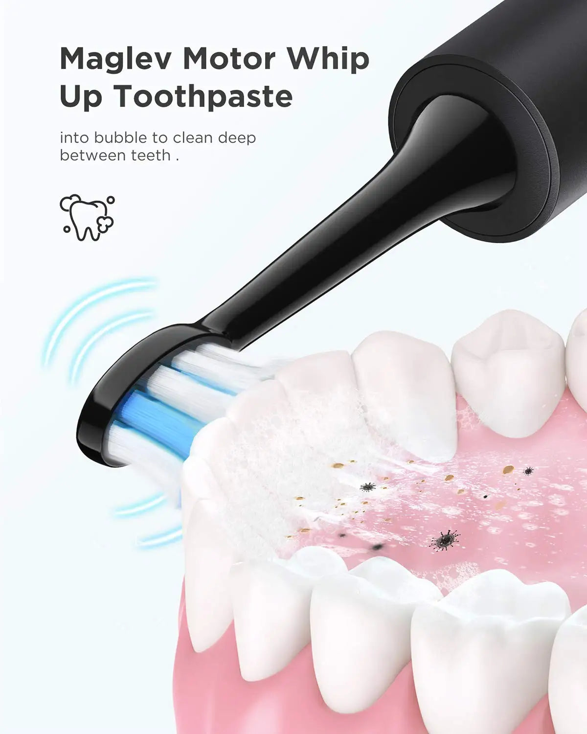 Fairywill Professional Electric Sonic Toothbrush Waterproof Powerful Fast Charging Smart Timer Replacement Heads Travel Case