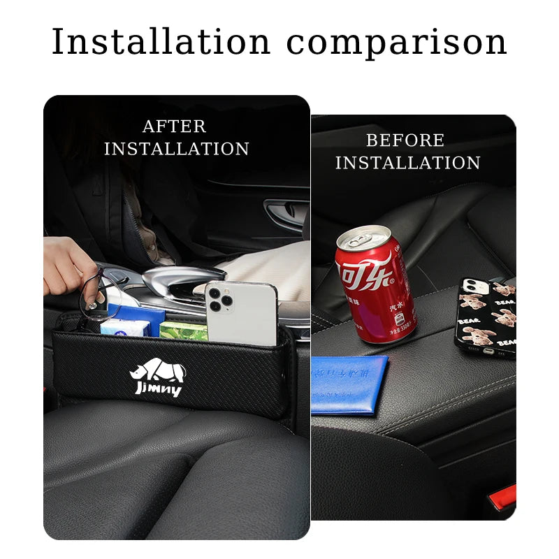 Car Seat Seam Organiser Console Side Pocket Storage Bag Phone Holder For Suzuki Grand Vitara SX4 Swift Jimny Kizashi Liana