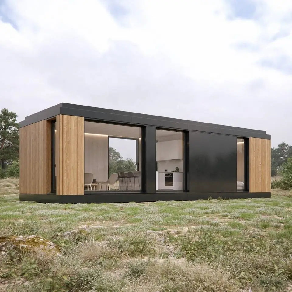 two floor prefab house container house with 2 garage amazing price