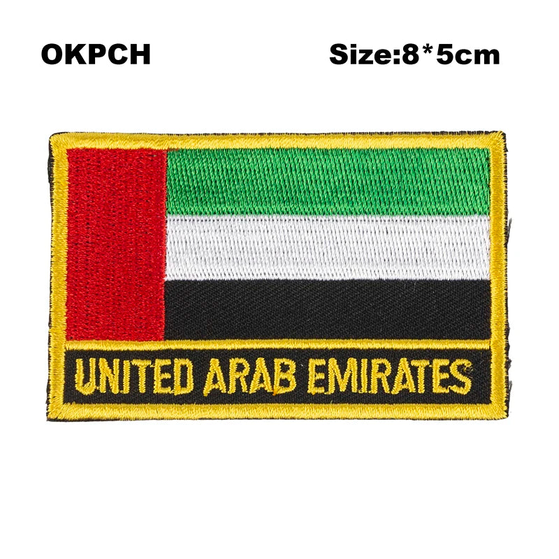 Albania Flag Embroidery Patches Iron on Saw on Transfer patches Sewing Applications for Clothes in Home&Garden