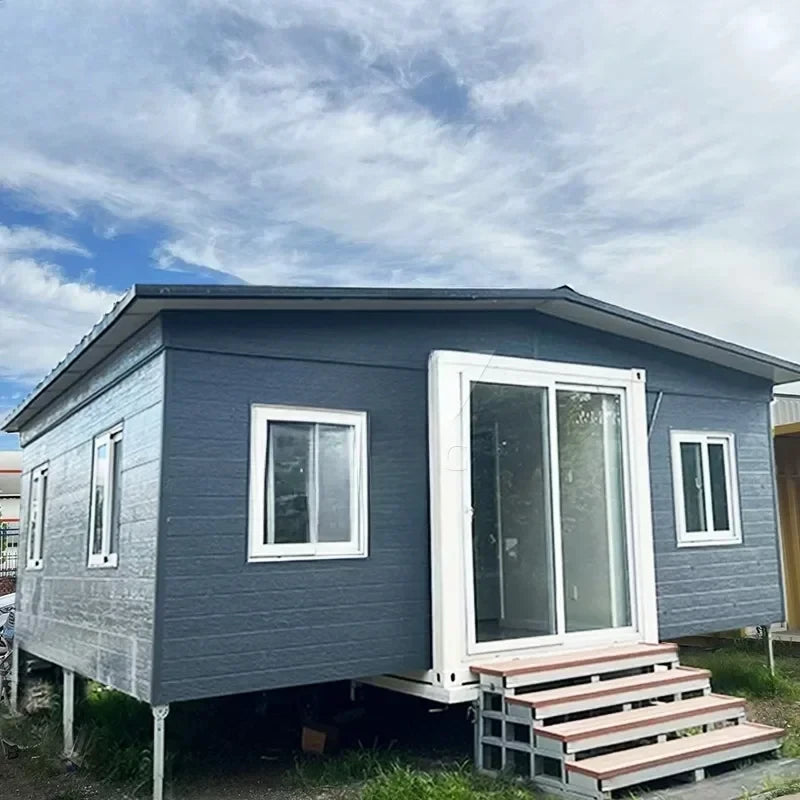 Prefabricated Tiny Container Home 40x20ft, Mobile Expandable Plastic Prefab House for Hotel Booth Office Guard House Shop
