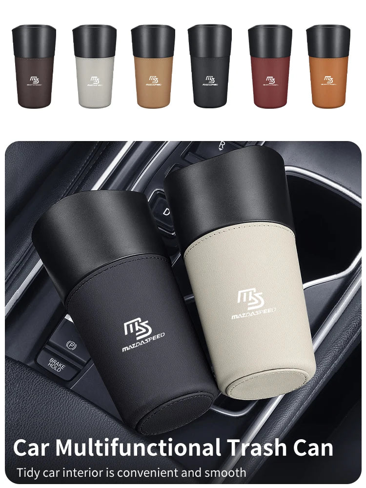 Car Trash Bin Console Rubbish Cans Storage Phone Holder Garbage Box For Mazda 6 3 CX5 5 2 323 CX7 Demio Atenza MX30 CX9 RX8 RX7