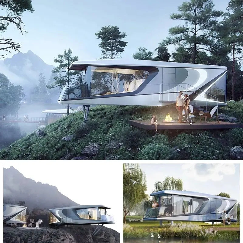 All-in-one Whole House Intelligent Science Fiction House Modular Home Space Capsule Alloy Capsule Hotel Camping Star Capsule