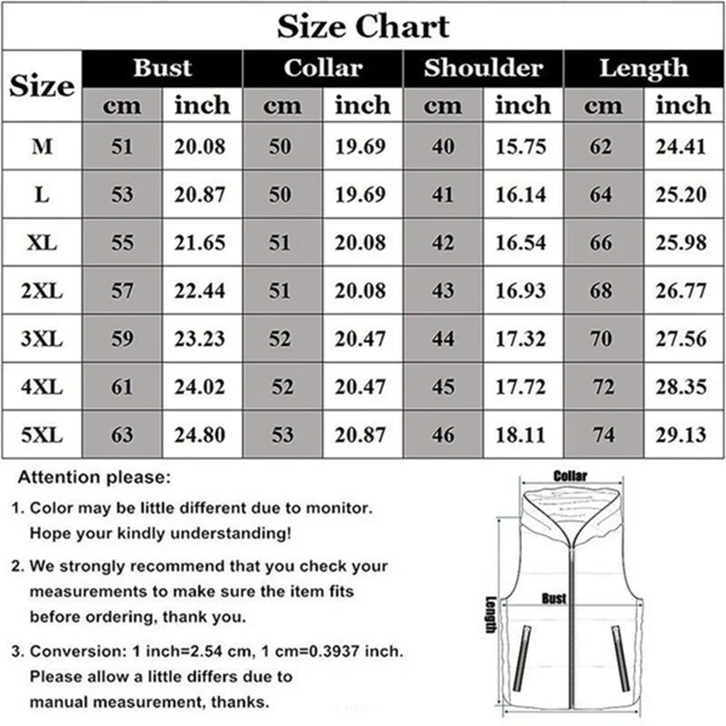 Men's Custom Your Logo Zipper Warm Vest Casual Sports Stand Collar Sleeveless Jacket Winter Down Vest