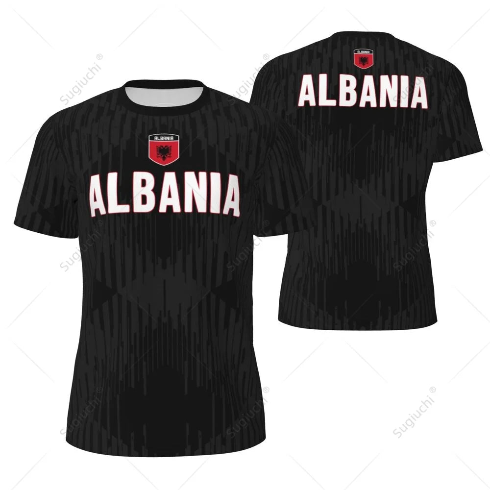 Sports Mesh T-shirt Albania Flag For Running Bike Soccer Tennis Football Fitness Tees 3D Printed Custom