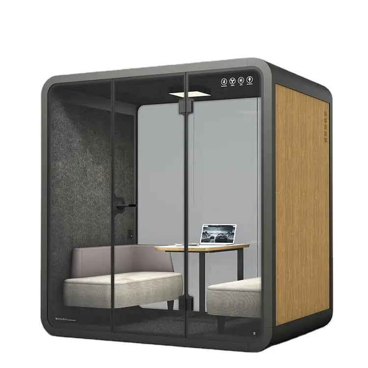 Prefab house luxury 4 person office pod fast assemble silent conference room Individual pod with CE