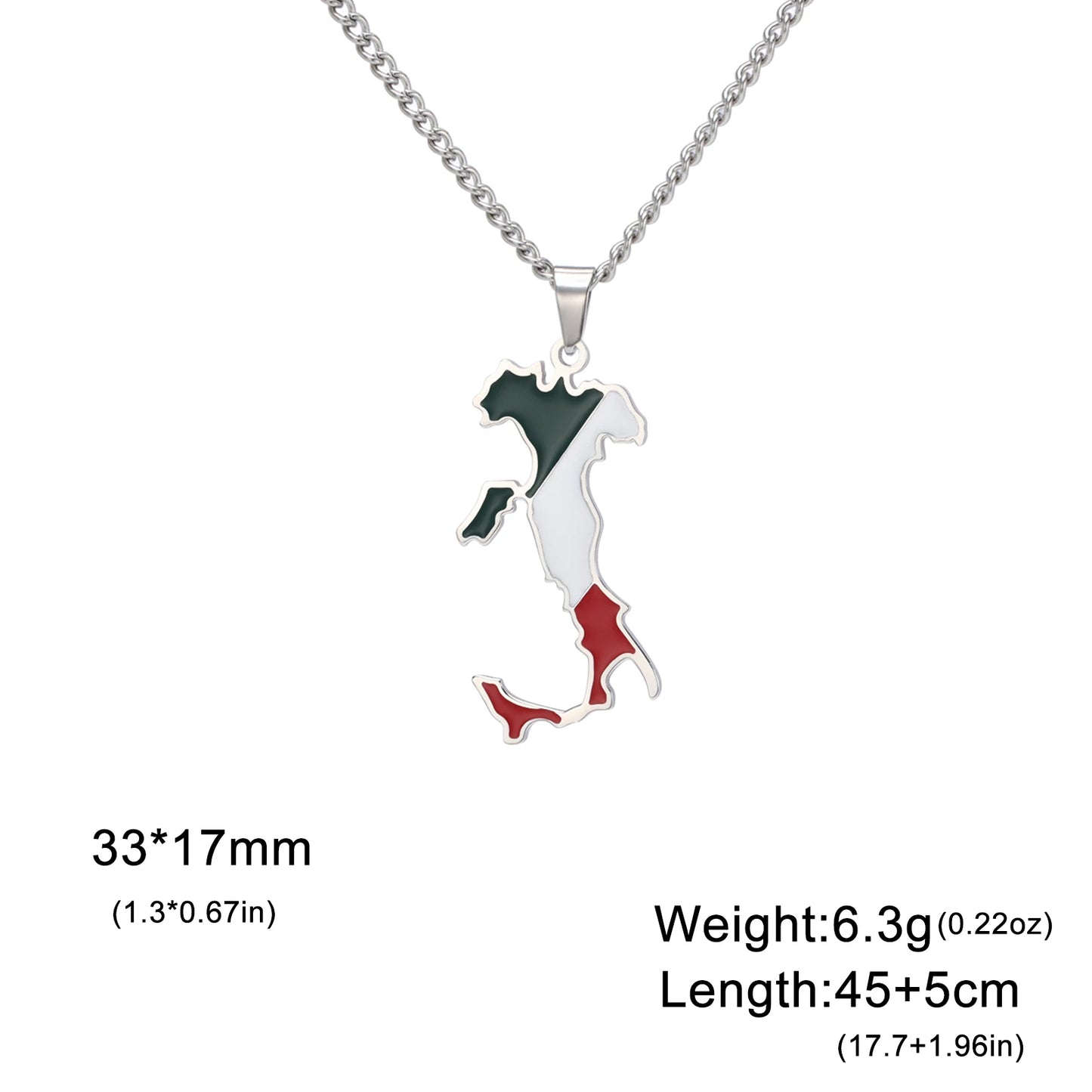 VASSAGO Afghanistan Albania Belize Ethiopia Map Necklace Iraq Chile Germany Italy Ghana Country Map Necklace Sicily Saint Martin