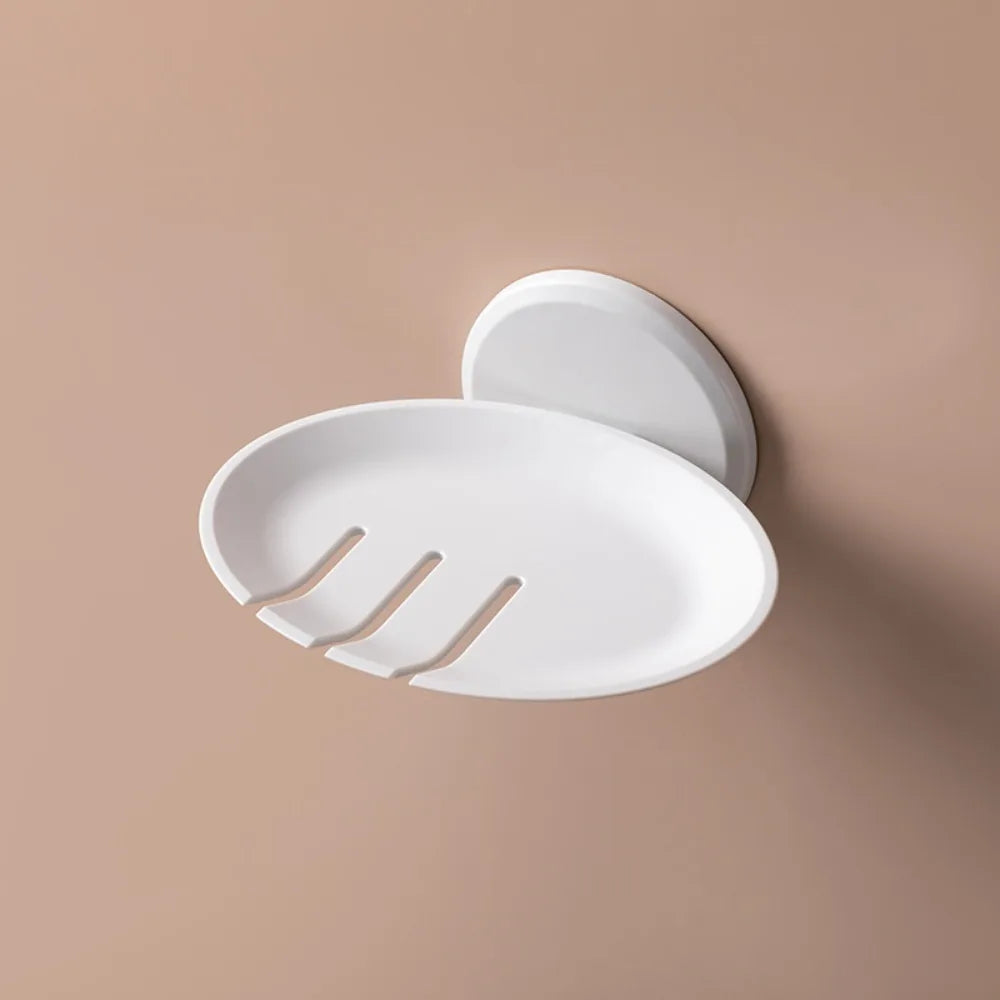 Punch-free Soap Dish Quality Wall Hanging Suction Cup Soap Box Non-slip Self Draining Soap Holder Bathroom