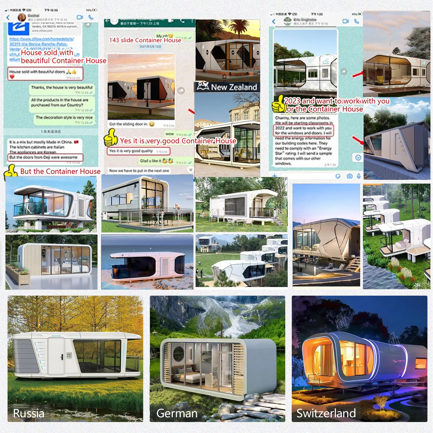 All-in-one Whole House Intelligent Science Fiction House Modular Home Space Capsule Alloy Capsule Hotel Camping Star Capsule