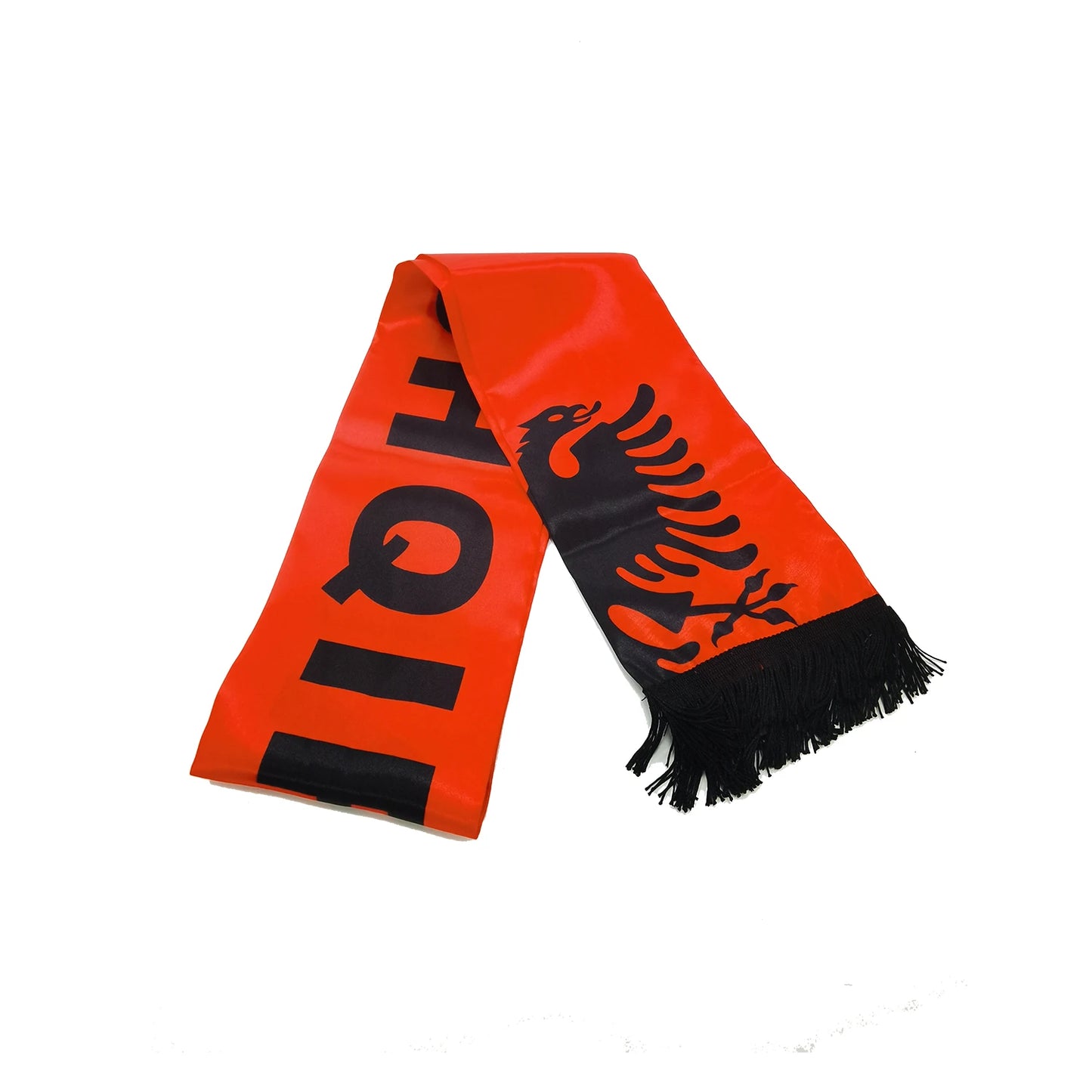 15x150cm Double Side Printing Satin Football Soccer Fans Albania Scarf Silk flags SHQIPERIA banner