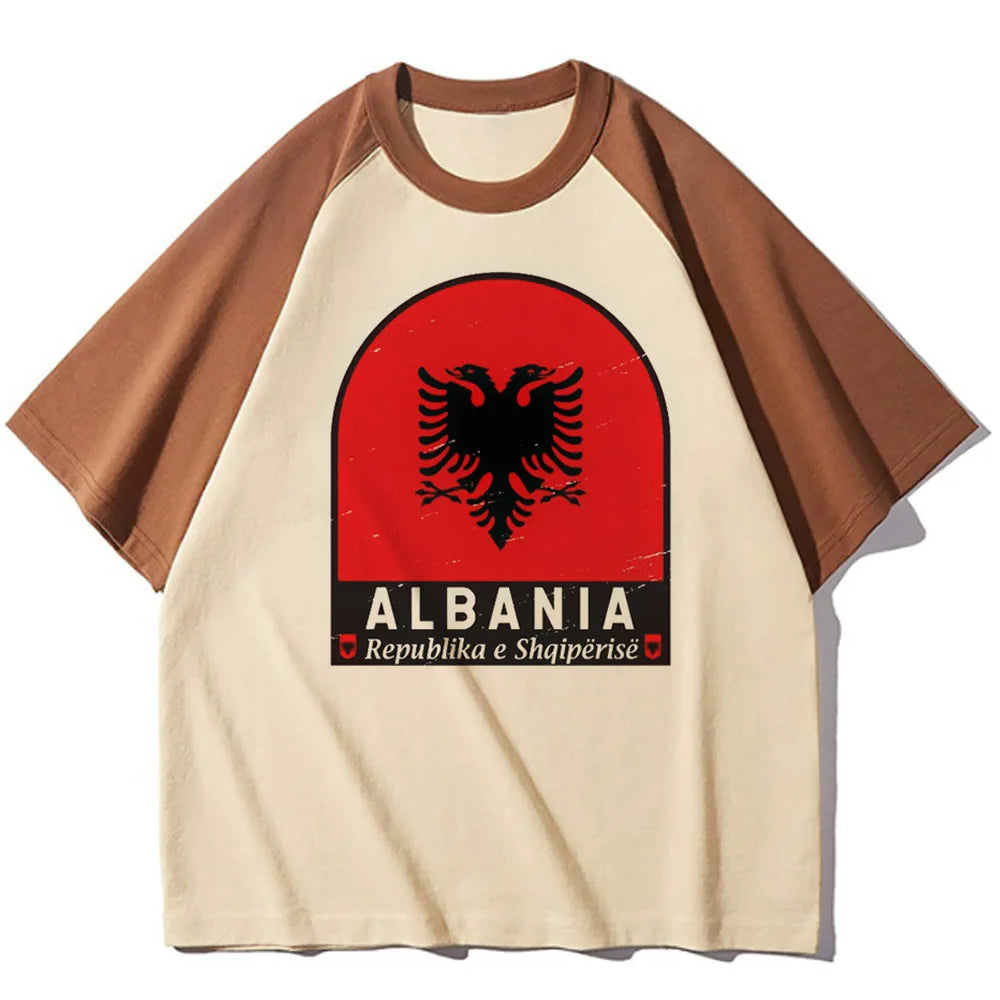 Albania t-shirts women graphic designer funny tshirt female Japanese streetwear harajuku clothes