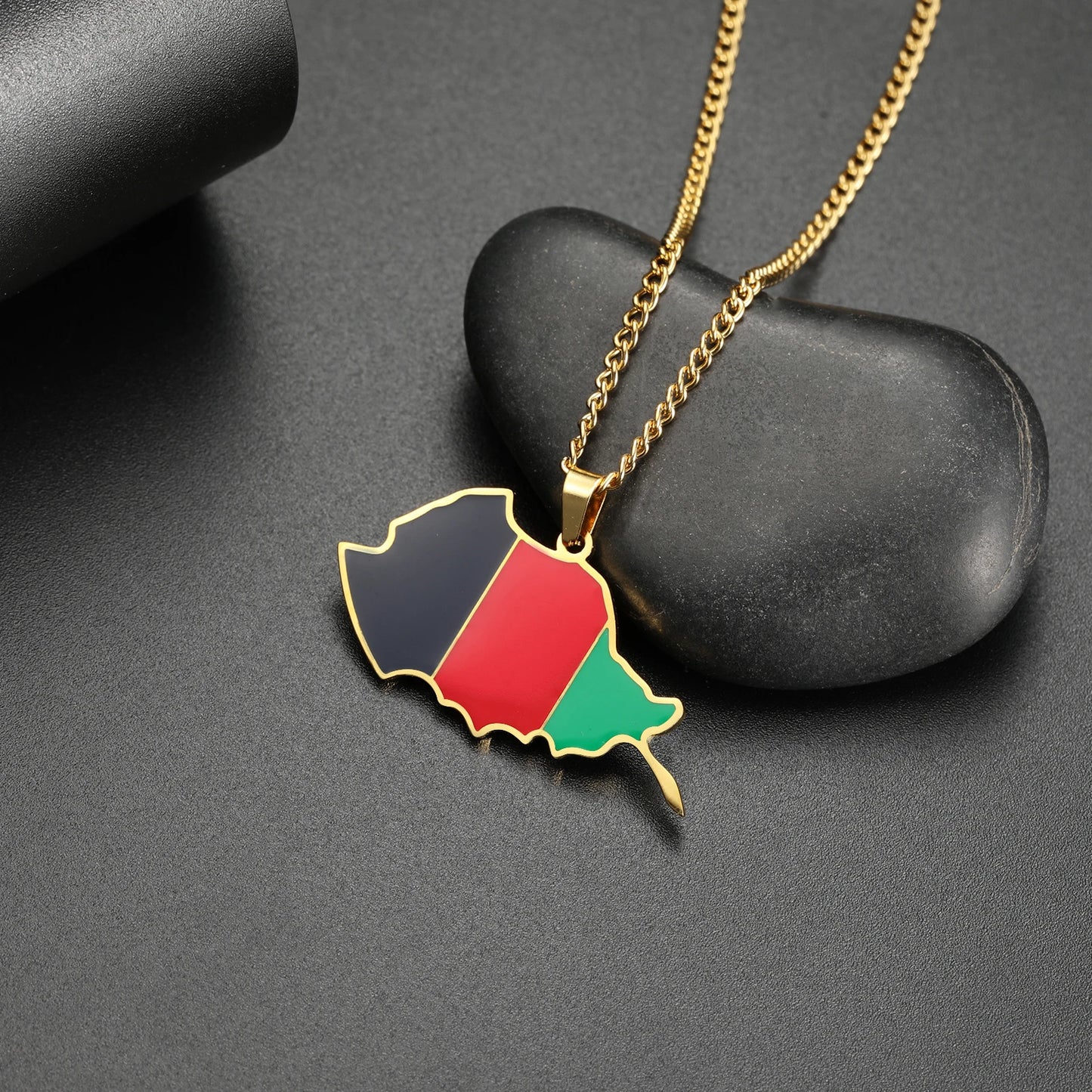 VASSAGO Afghanistan Albania Belize Ethiopia Map Necklace Iraq Chile Germany Italy Ghana Country Map Necklace Sicily Saint Martin