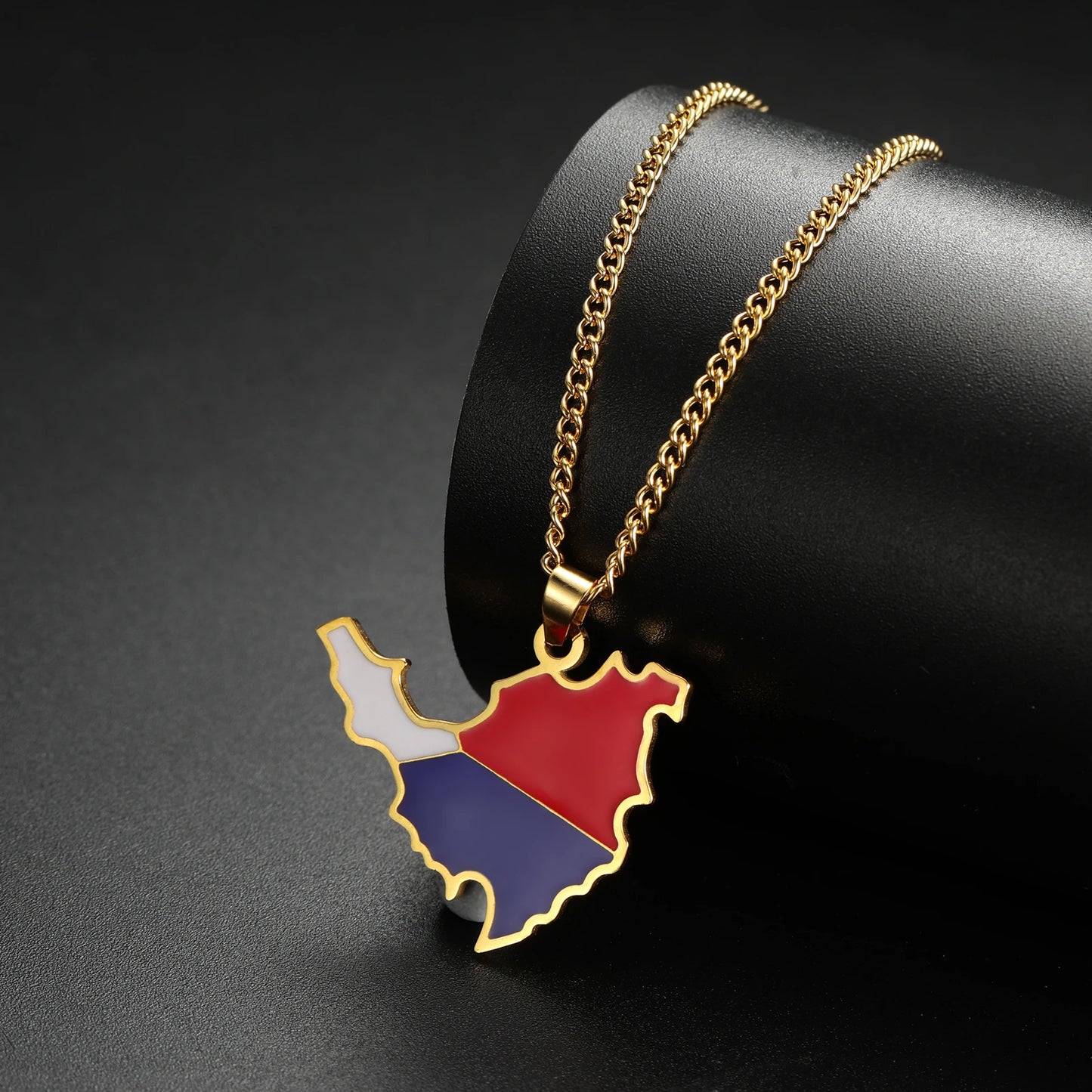 VASSAGO Afghanistan Albania Belize Ethiopia Map Necklace Iraq Chile Germany Italy Ghana Country Map Necklace Sicily Saint Martin