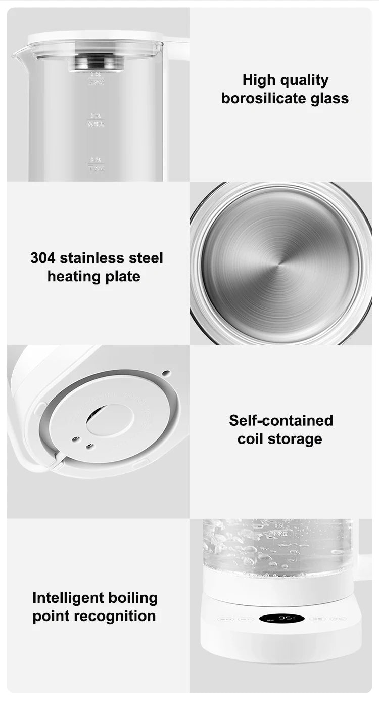 XIAOMI MIJIA Intelligence Electric Kettle Multifunctional Health Pot 1.5L Stainless Steel Tea Health Preserving Pot APP Controls