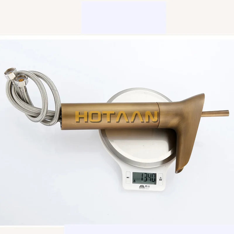 . Basin Faucet Antique Brass waterfall Bathroom Basin Sink Mixer Tap Crane,torneira YT-5039