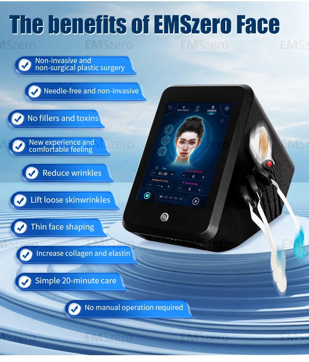 2024 The latest portable EMRF face anti-aging care machine pe face lift machine EMS face beauty machine