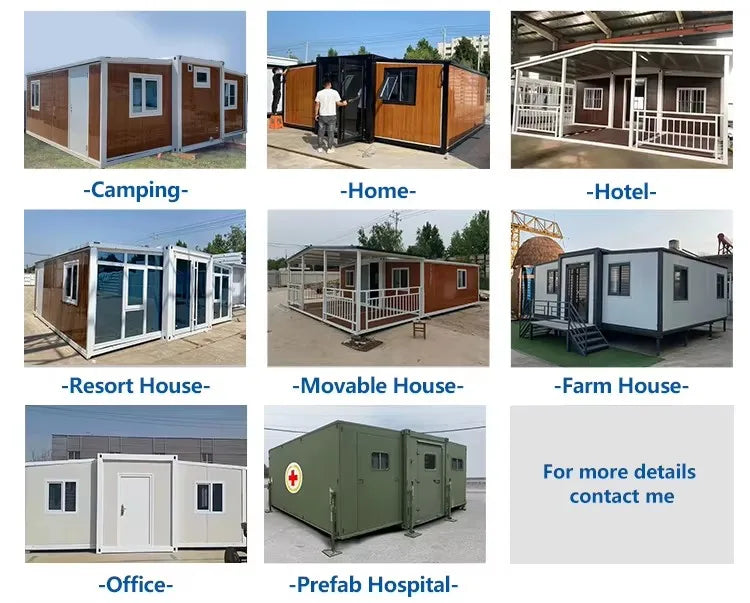 20Ft 40Ft Waterproof Luxury Prefab Villa Mobile Expandable Container House Soundproof Prefabricated Tiny Home 2 3 4 5 Bedroom
