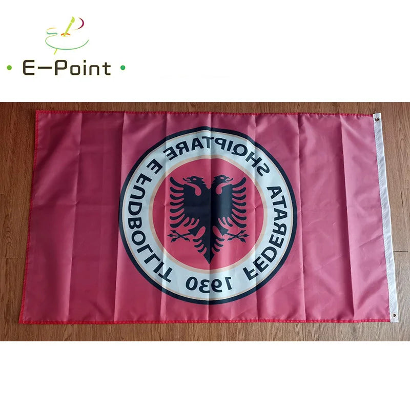 Albania National Football Team Flag 2*3ft (60*90cm) 3*5ft (90*150cm) Size Christmas Decorations for Home Gifts