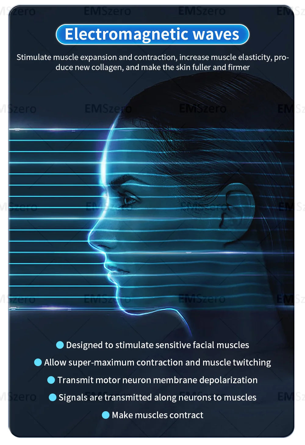 2024 The latest portable EMRF face anti-aging care machine pe face lift machine EMS face beauty machine