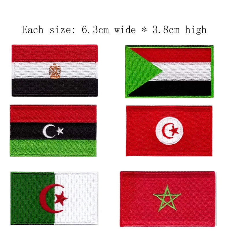 Albania Country Flag Embroidery Patch 6.3cm Wide High Quality Iron On Sew On Backing/DIY Badge