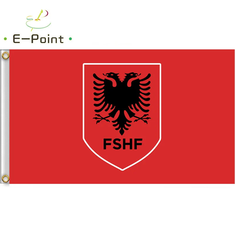 Albania National Football Team Flag 2*3ft (60*90cm) 3*5ft (90*150cm) Size Christmas Decorations for Home Gifts