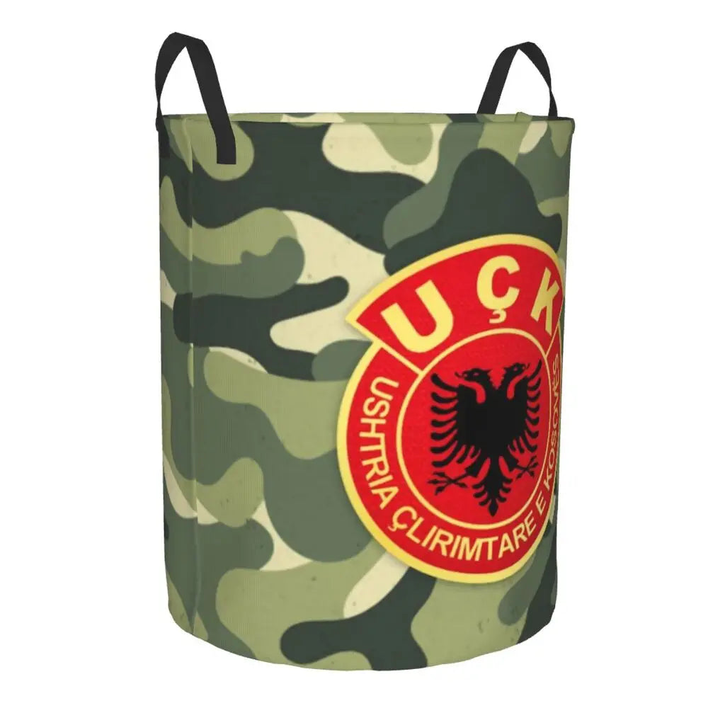 Albania Laundry Basket Foldable Albanian Pride Clothes Hamper for Baby Kids Toys Storage Bin