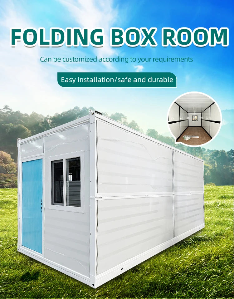 Steel Structure Single Apartment Fast Installation Movable Tiny Folding Box Room Modular Foldable Home Prefab House for Living