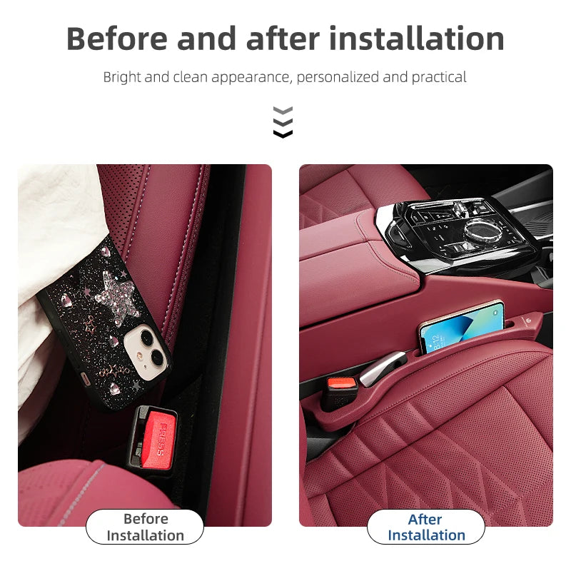 Car Seat Gap Filler Strip Seam Storage Plug Phone Holder Crevice Organizer For Leapmotor T03 S01 C11 C01 C10 Leap MotorFor T03