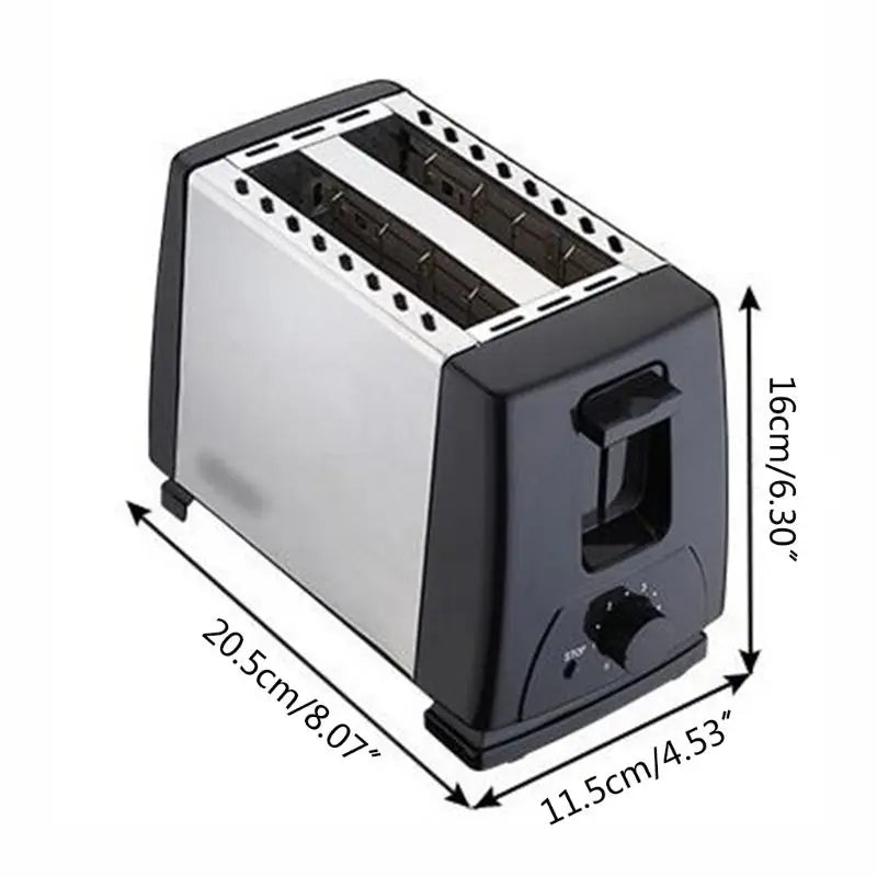 Bread Toaster With Removable Crumb Tray Toasters Cooking Appliances Home 6 Modes 2 Slices Mini Auto Breakfast Drop Shipping