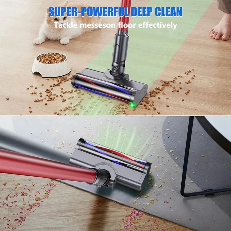 Vacuum Head For Dyson V7 V8 V10 V11 V15 Vacuum Cleaner Floor Nozzle Brush Head With LED, Illuminates Dust