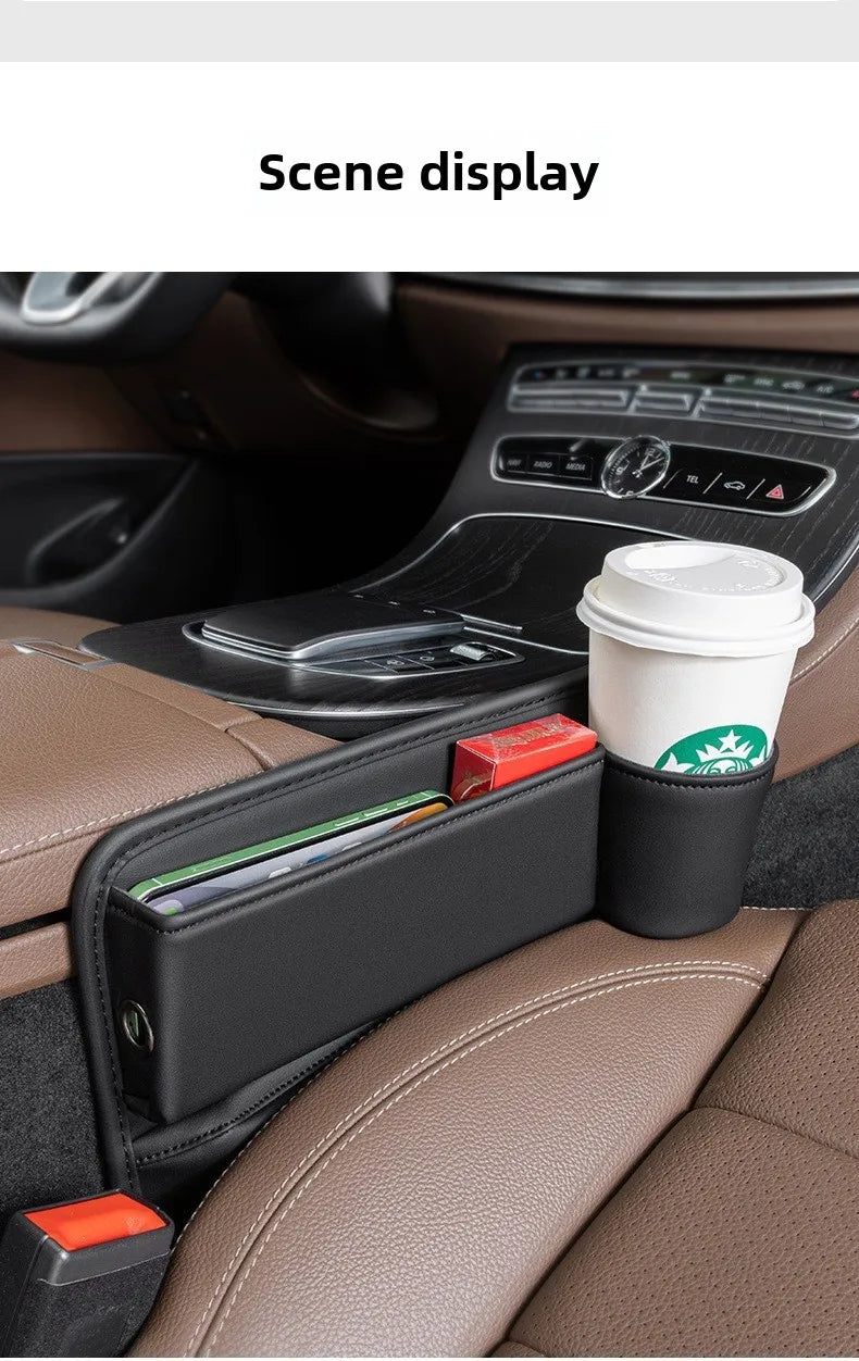 Car Seat Gap Filler Multifunction Organizer Storage Box Key Card with Cup Phone Holder New Universal Pocket Interior Accessories