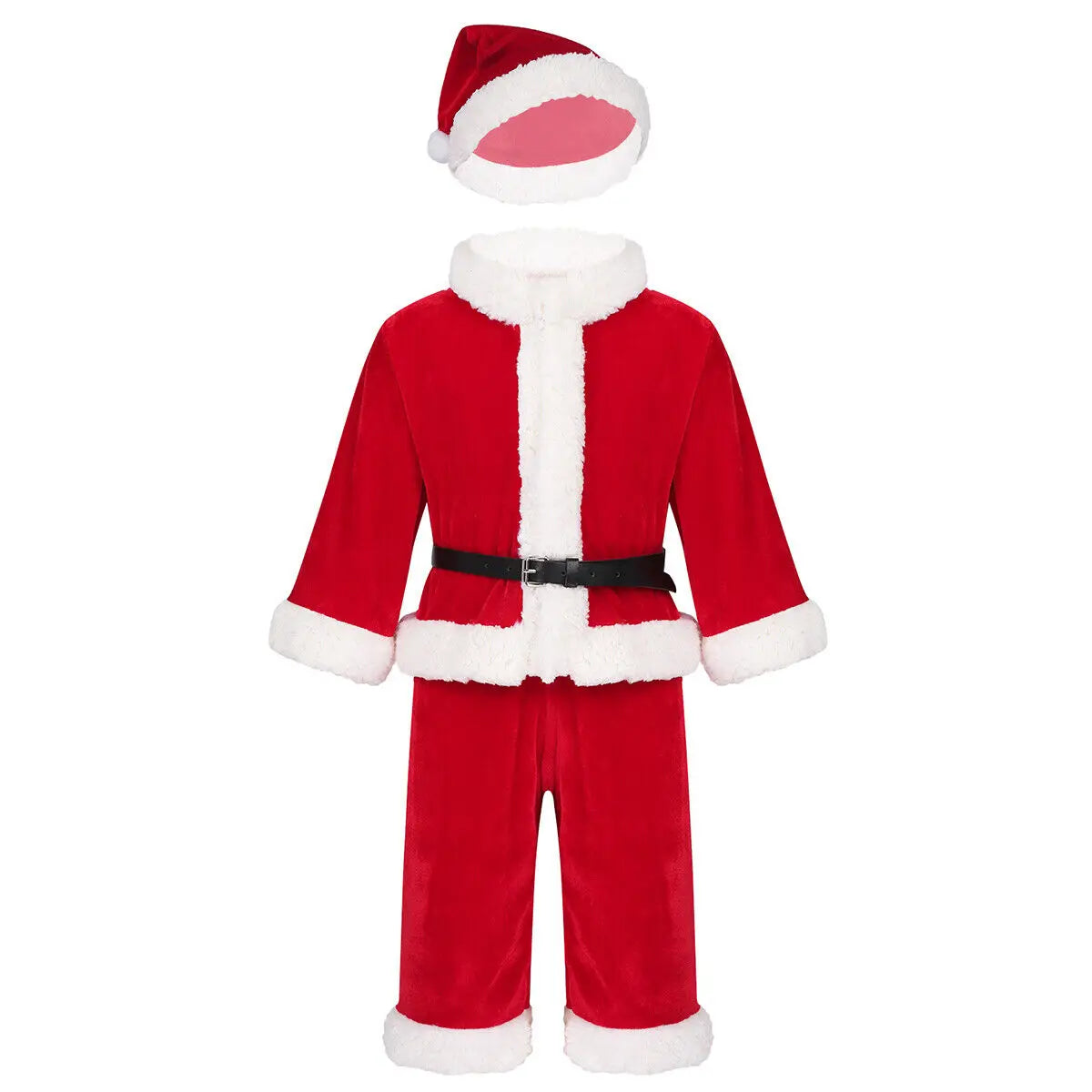 Christmas Dress for Little Girls Santa Claus Cosplay Toddler Kids Fancy Xmas Costume with Hat Child New Year Clothing Set Frocks
