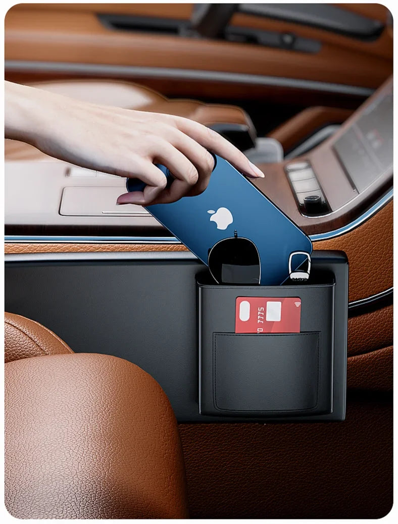 Car Seat Gap Filler Plug Leather Auto Leak Proof Anti Drop Storage For Driver Interior Phone Cards Eyeglasses Pockets Organizer
