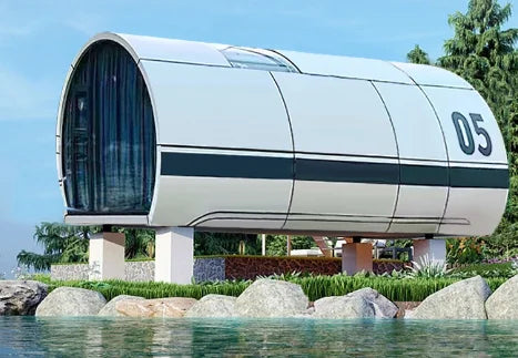 Venice Yacht style Prefabricated boat house villa, Boat Shape metal Log Home, Prefab Tiny Modern IOT Houses.holiday Houseboat