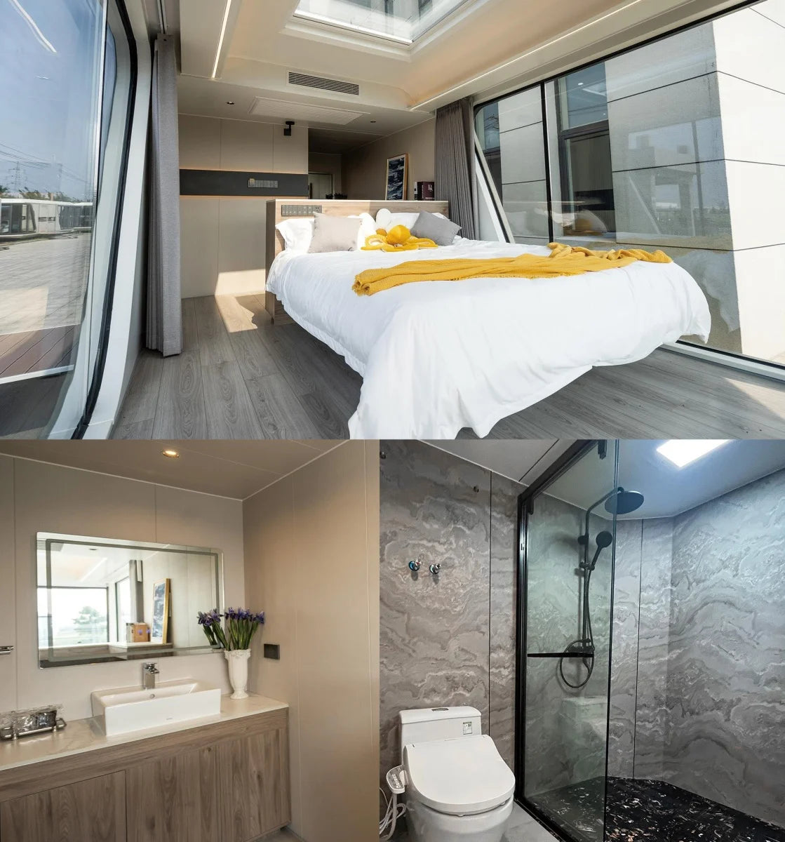 All-in-one Whole House Intelligent Science Fiction House Modular Home Space Capsule Alloy Capsule Hotel Camping Star Capsule