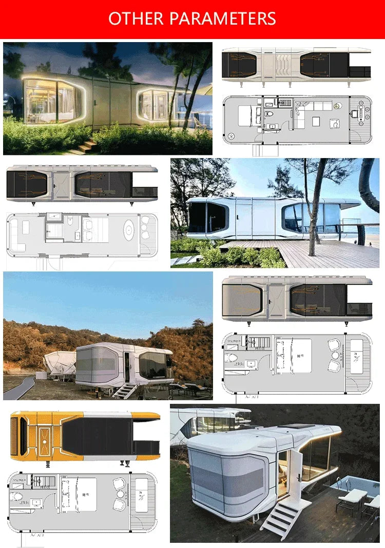 All-in-one Whole House Intelligent Science Fiction House Modular Home Space Capsule Alloy Capsule Hotel Camping Star Capsule